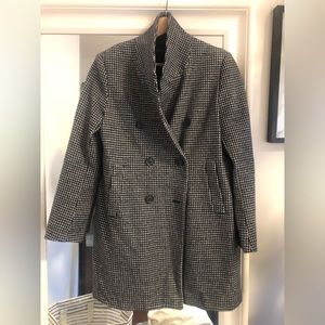 ZARA Stylish Double Breasted Houndstooth Blazer